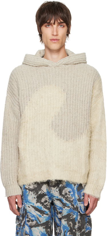 Mikina ERL Silk Swirl Hoodie Béžová | ERL09N019, 0