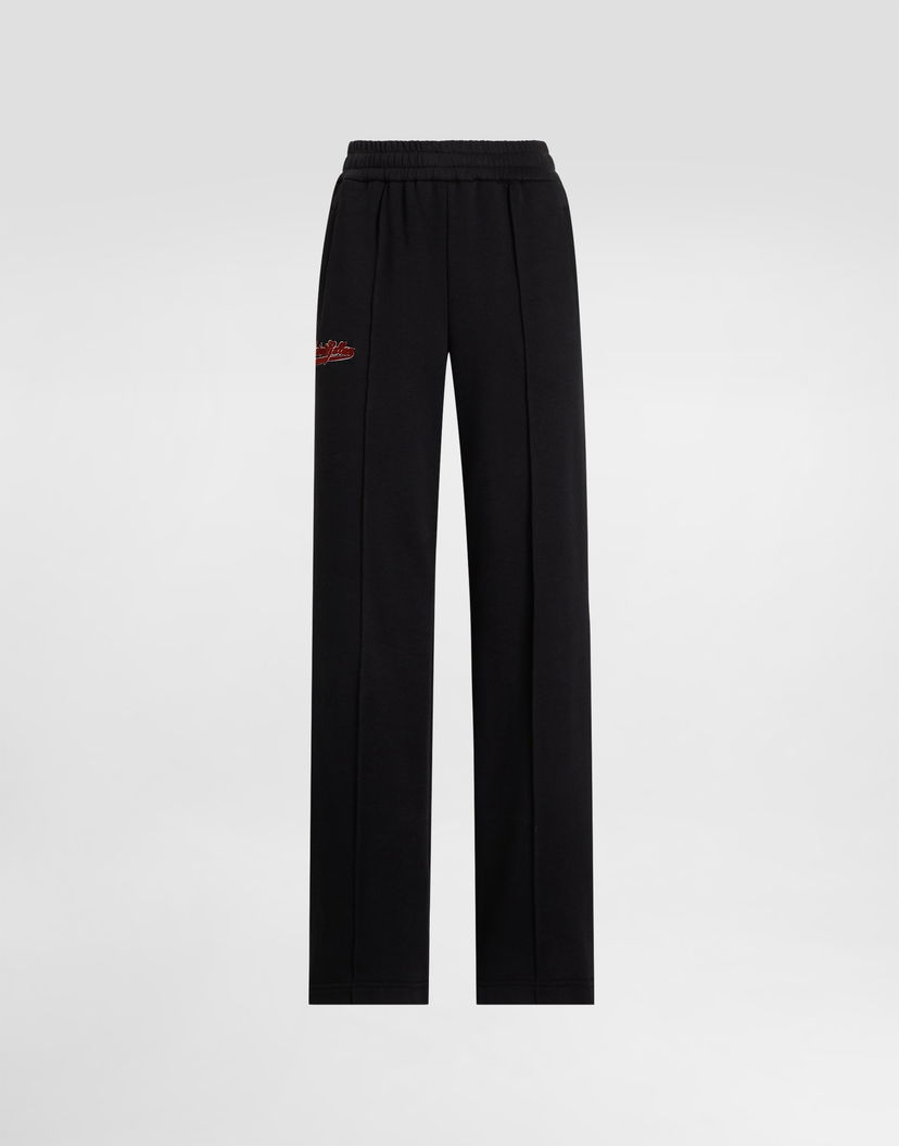 Tepláky Dolce & Gabbana Dolce & Gabbana Fleece Jogging Pants with Patch Čierna | FTC93ZGDDAJN0000