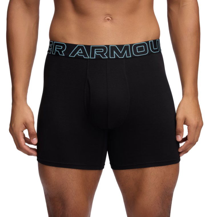 Boxerky Under Armour Performance Cotton 6" Boxer Briefs - 3 Pack Čierna | 1383889-003, 1
