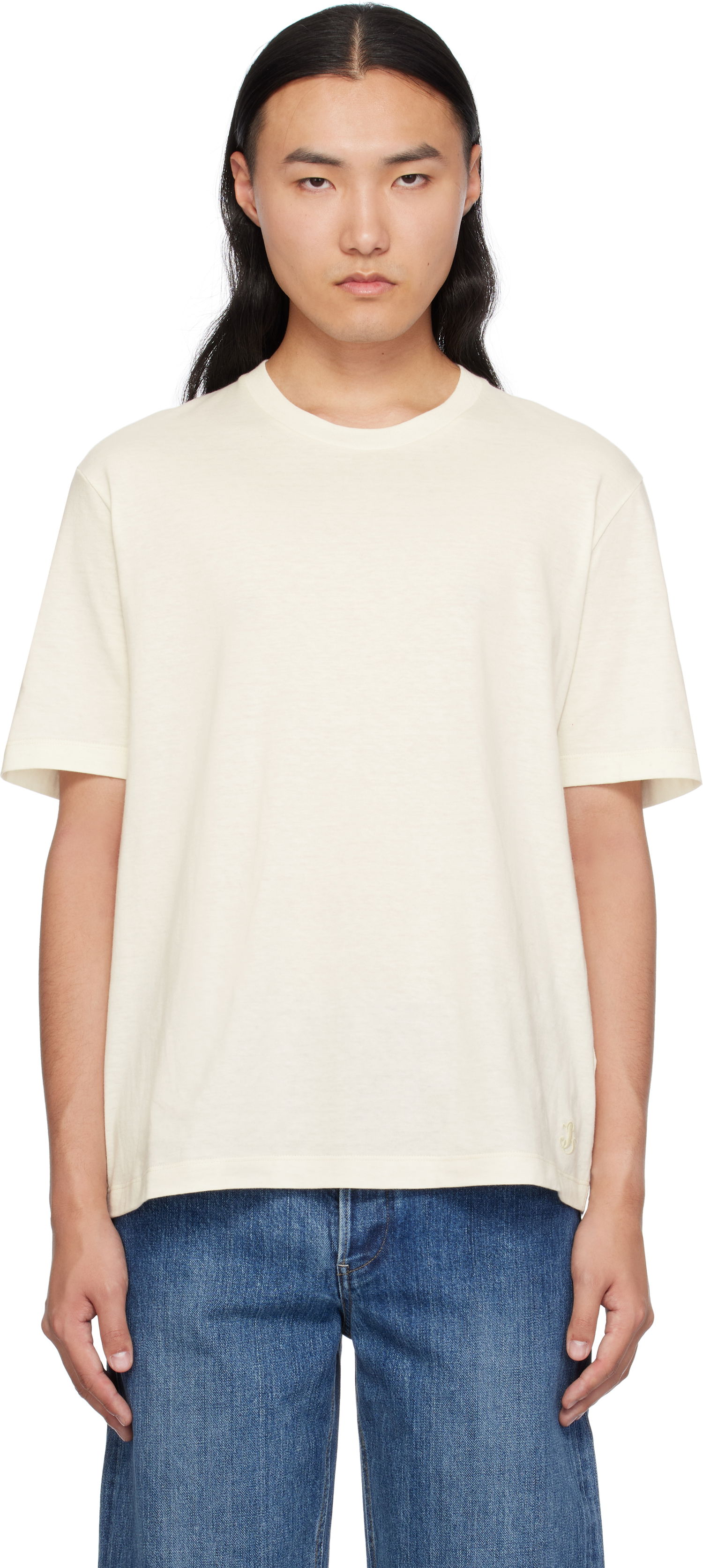 Tričko Jil Sander Cotton & Cashmere T-shirt Biela | J47GC0010_J45054, 0
