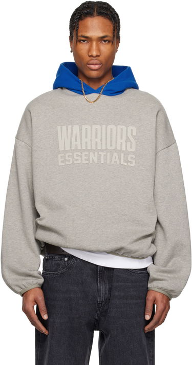 Mikina Fear of God Fear of God ESSENTIALS NBA Warriors Pull Over Hoodie Šedá | 192AL246502F, 0