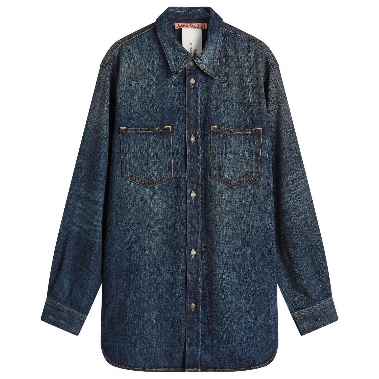 Košeľa Acne Studios Karto Yoyogi Wash Denim Shirt, Size X-Small Modrá | CB0112-838, 0