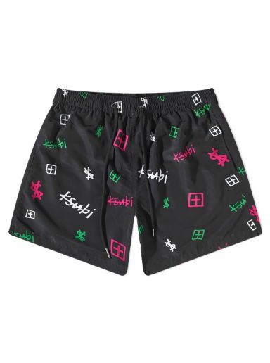 Plavky Ksubi Kash Box Burner Board Shorts Čierna | MPS23WA003