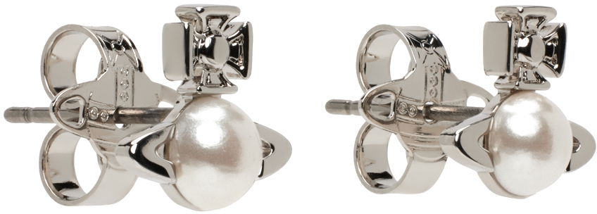 Balbina Orb Pearl Stud Earrings
