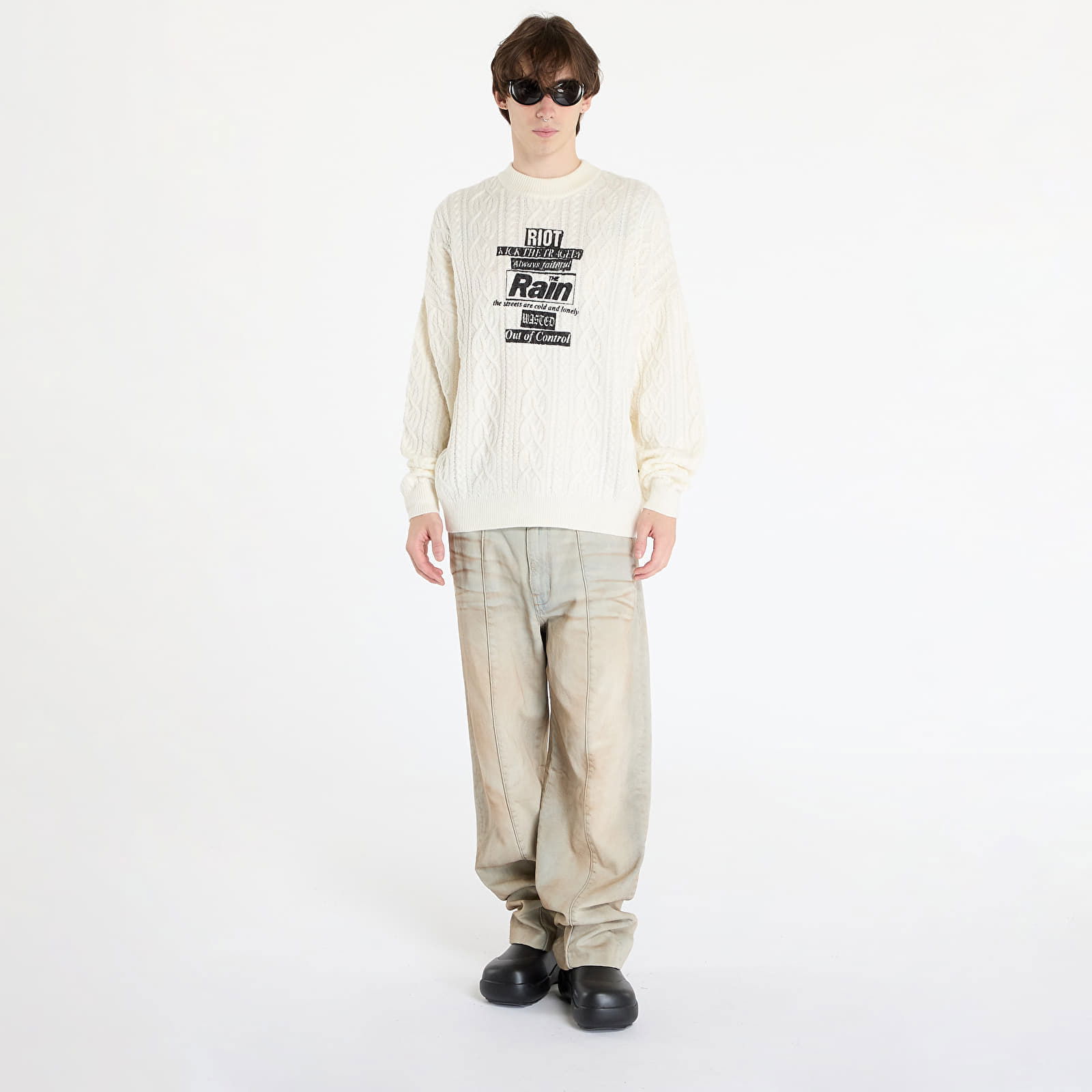 Rain Cable Knit Sweater Off-White