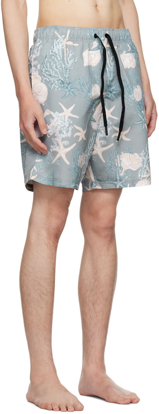 Plavky Versace Versace Barocco Sea Print Swim Shorts Šedá | 1016218_1A11347, 1