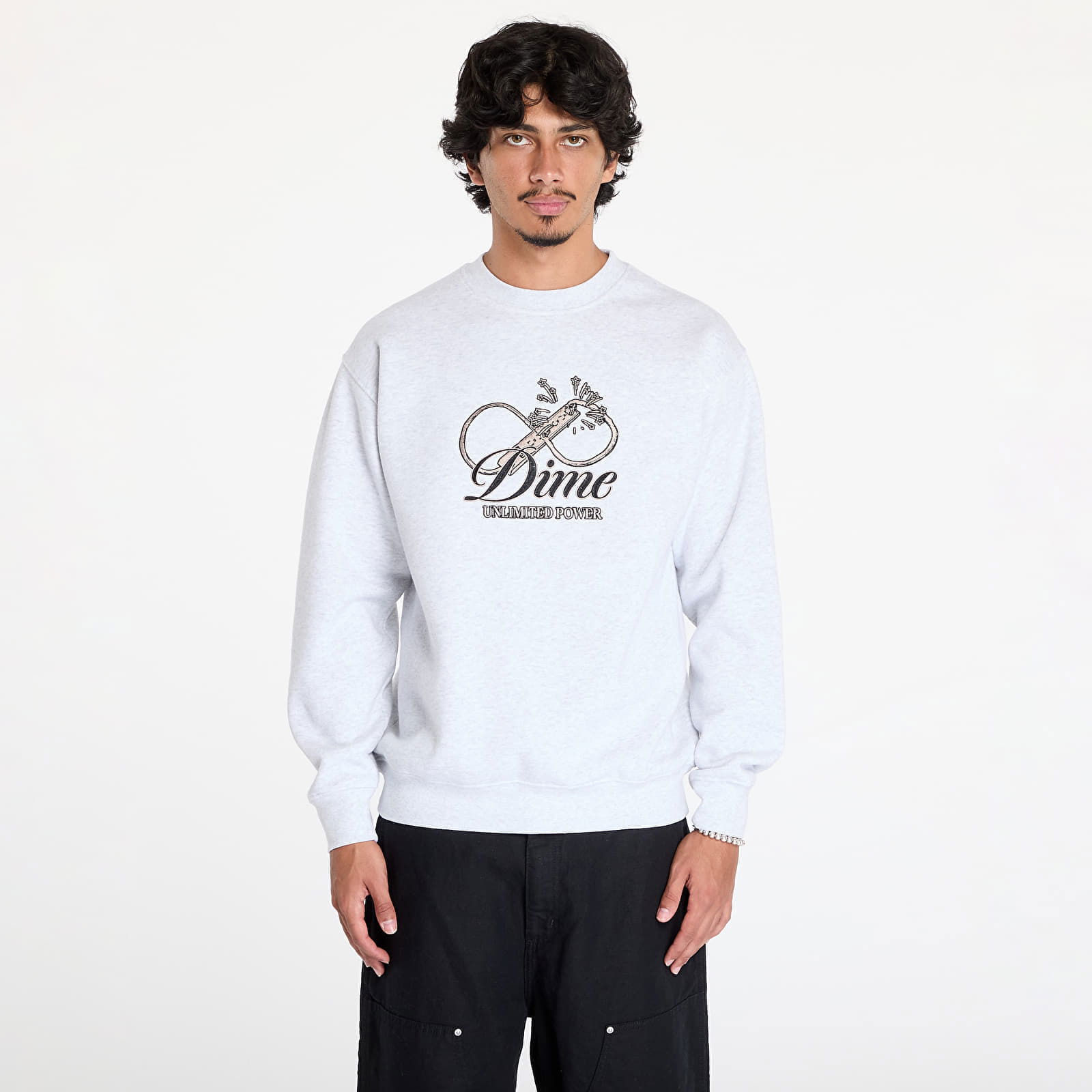 Cursive Power Crewneck UNISEX Ash M