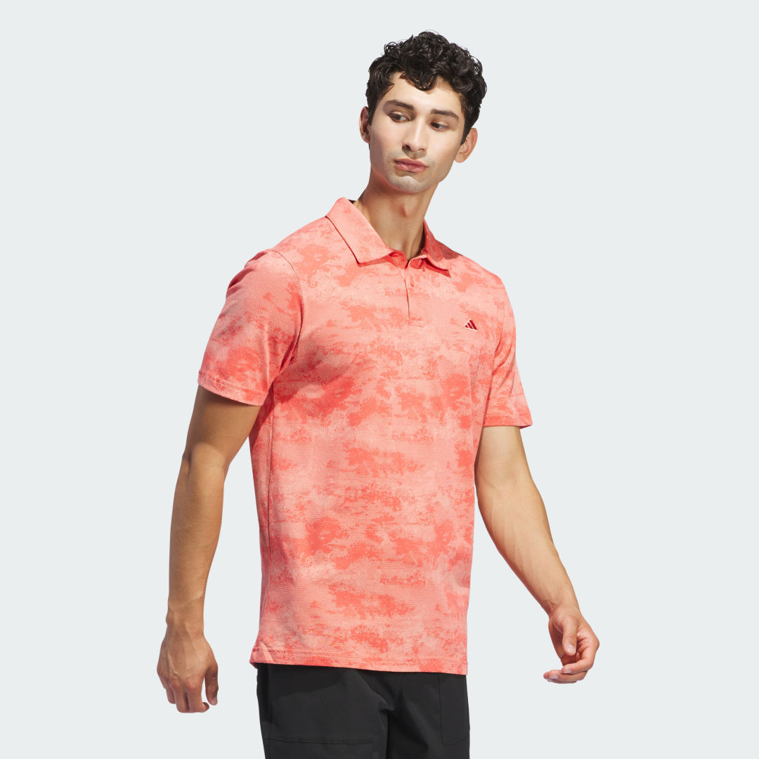 Printed Mesh Polo Shirt