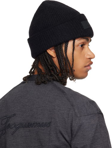 Kulicha Jacquemus La Croisière 'The Gros Grain' Ribbed Knit Beanie Čierna | 24HACU00666AK00227, 2