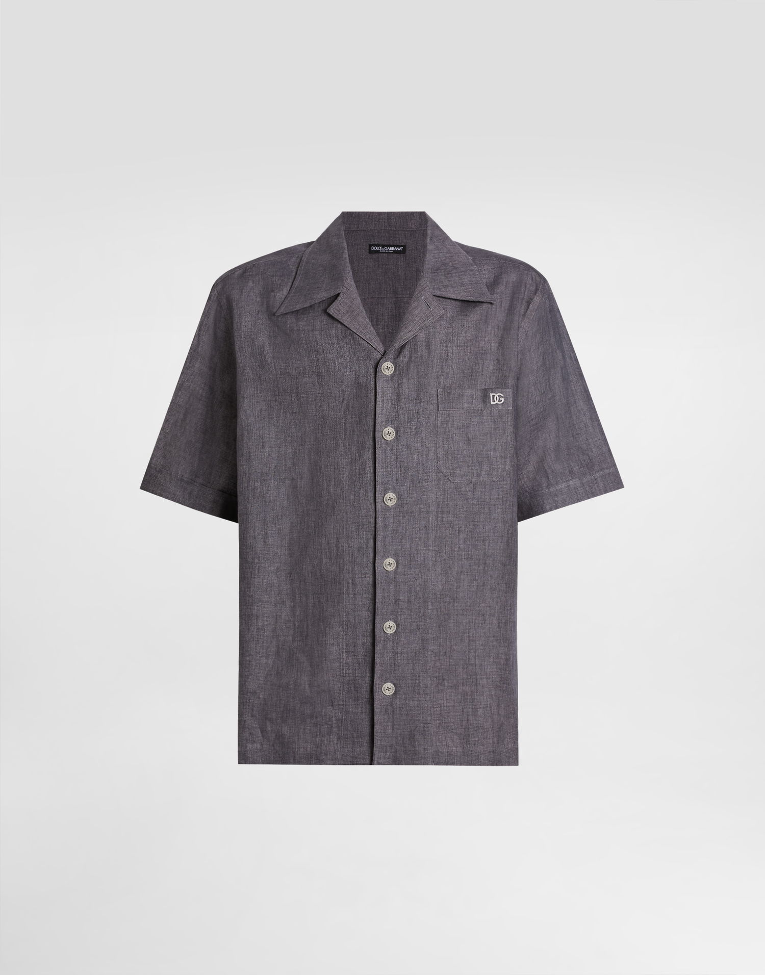 Košeľa Dolce & Gabbana Dolce & Gabbana Linen Canvas Shirt Šedá | G5JH9ZFU4L5N0352, 0
