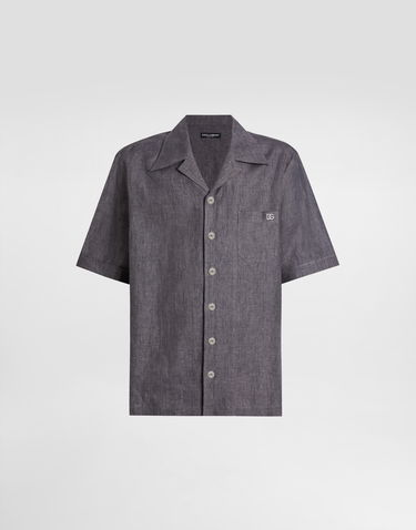Košeľa Dolce & Gabbana Dolce & Gabbana Linen Canvas Shirt Šedá | G5JH9ZFU4L5N0352, 0
