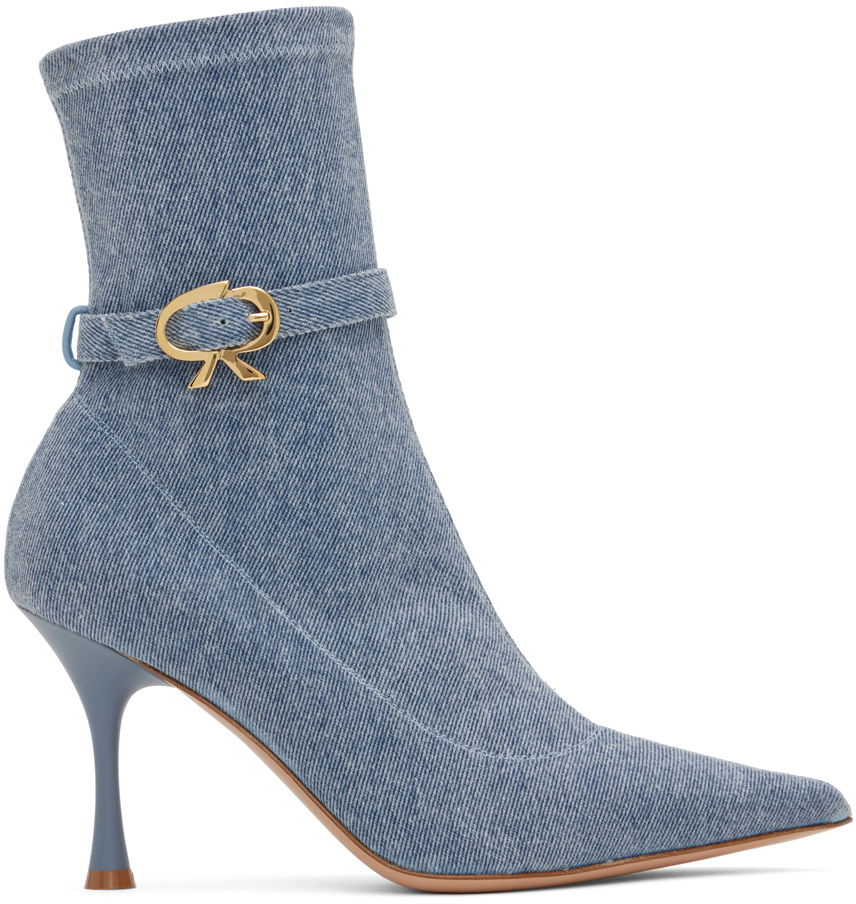 Gianvito Rossi Ascent Denim Ankle Boots
