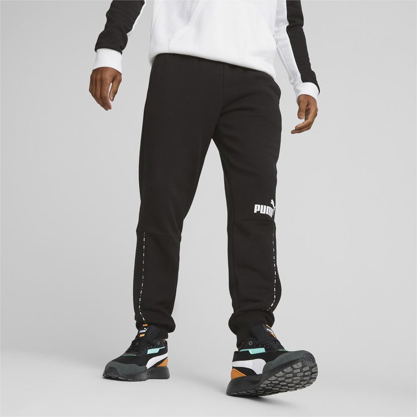 Tepláky Puma ESS BLOCK x TAPE Sweatpants TR Čierna | 675172-01