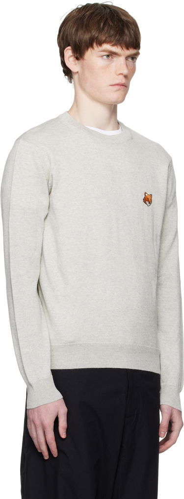 Sveter MAISON KITSUNÉ Maison Kitsuné Fox Head Patch Regular Fit Sweater Čierna | PM00801KT1181, 4