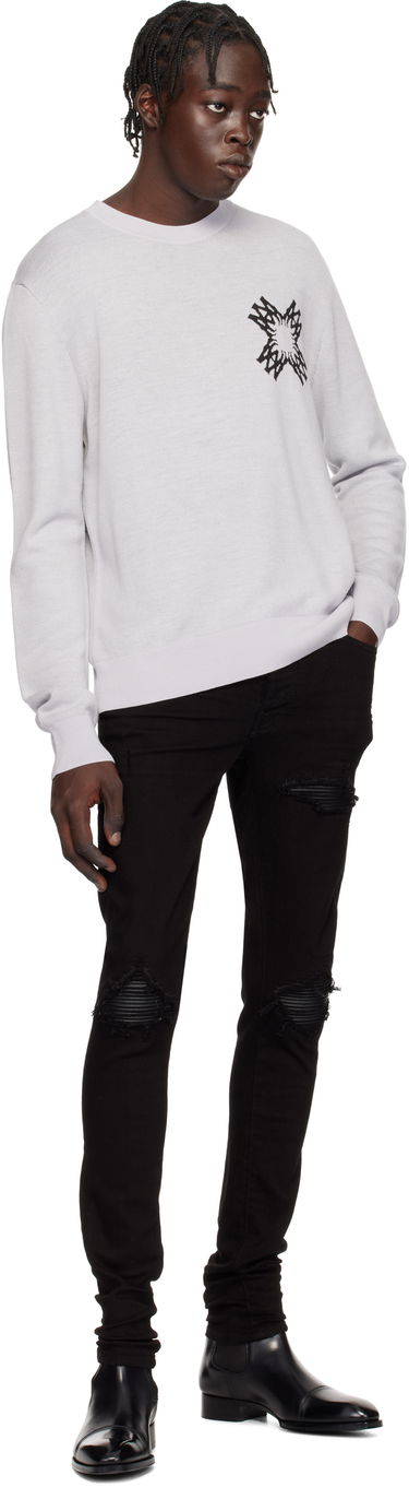 Sveter AMIRI Quad Star Knit Sweater Šedá | AMKNCW1072, 3