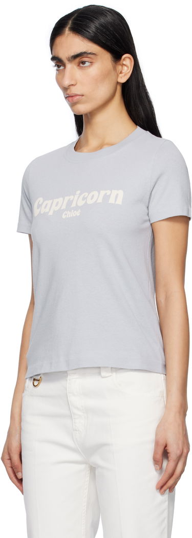 Tričko CHLOÉ Chloé Baby Fit 'Capricorn' T-Shirt Modrá | CH25SJH08186, 3