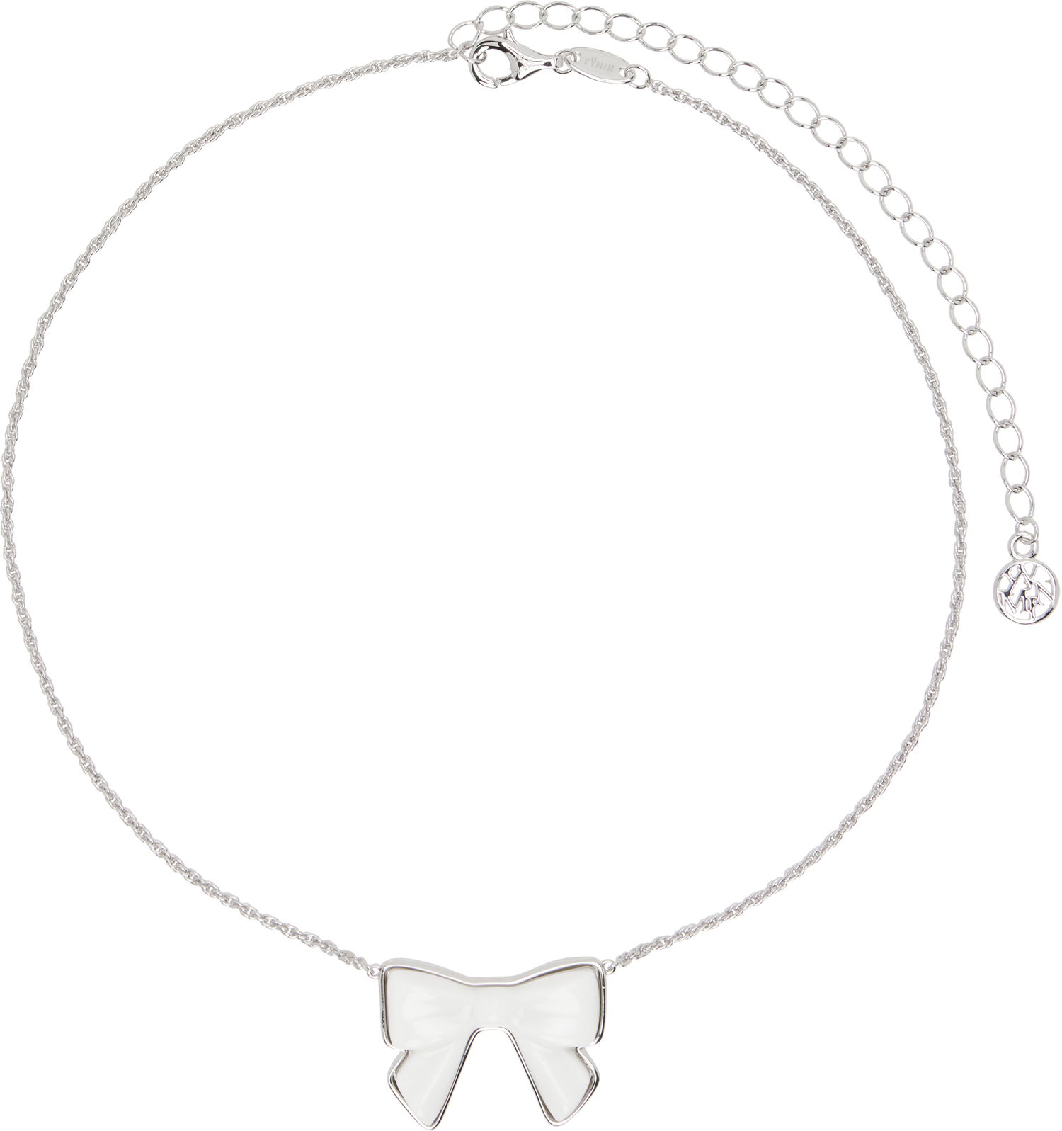Náhrdelník SHUSHU/TONG YVMIN Edition Double-Sided Ceramics Bowknot Necklace Biela | 25639WHT00NN, 0