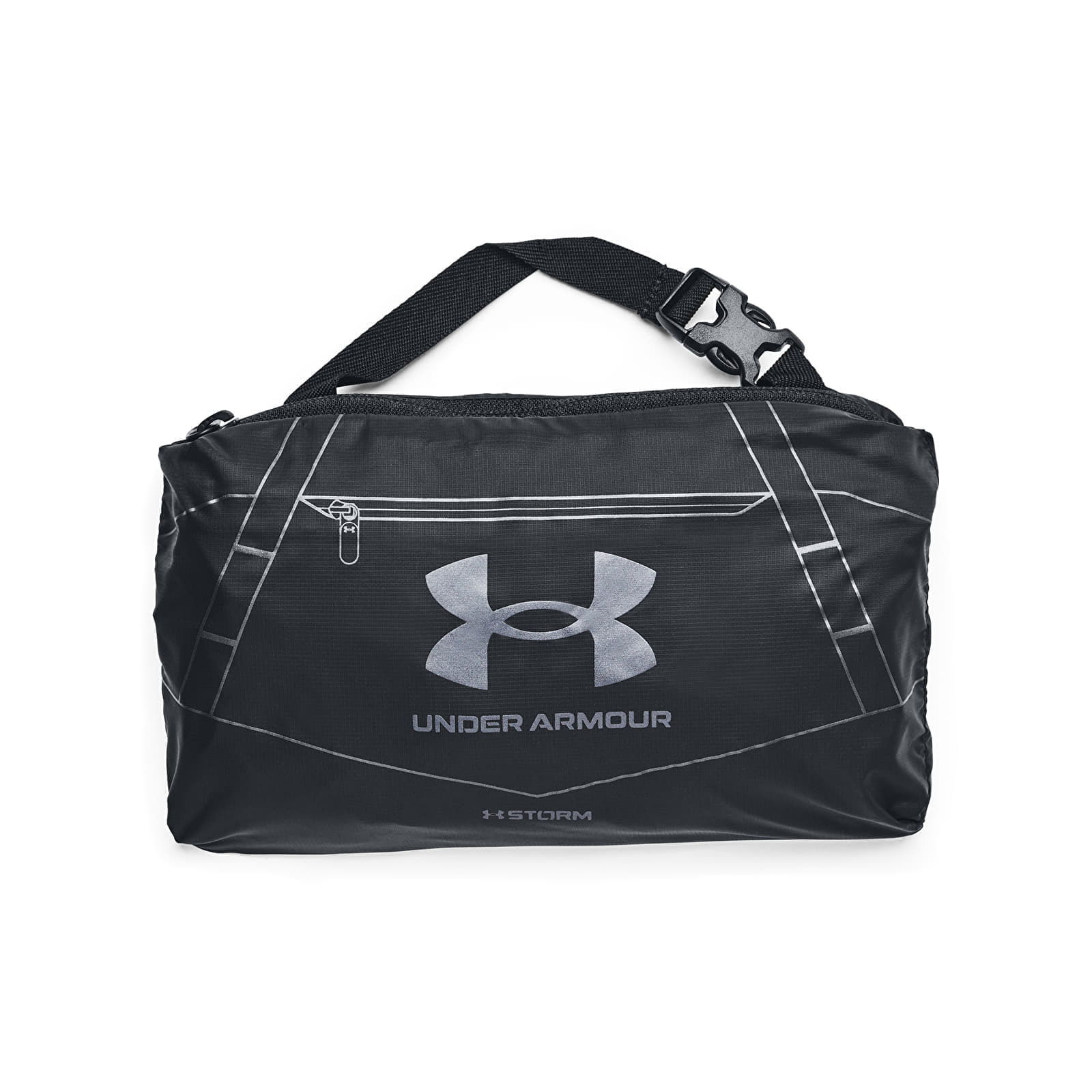 Hustle 5.0 verstaubare XS Duffle-Tasche Midnight Blaue Marine / Metallisch Silber EINHEITSGRÖSSE