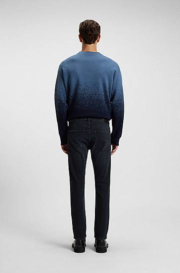 Džínsy BOSS Delaware slim-fit jeans in soft-motion denim Čierna | 50549503, 1