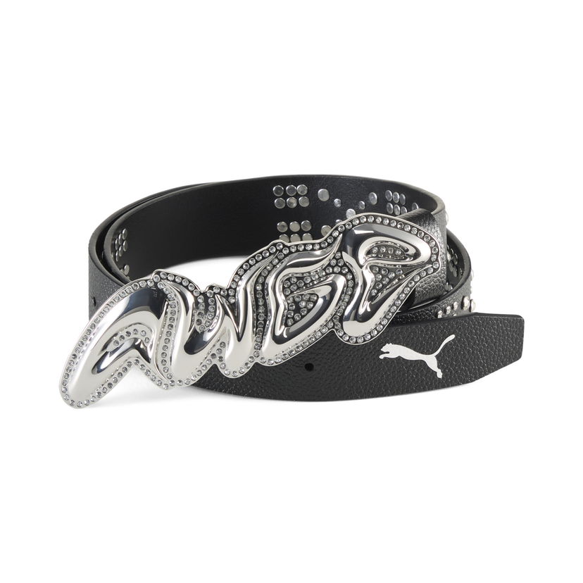 Opasok Puma A$AP ROCKY x PUMA AWGE Studded Rhinestone Buckle Belt Čierna | 055008_01