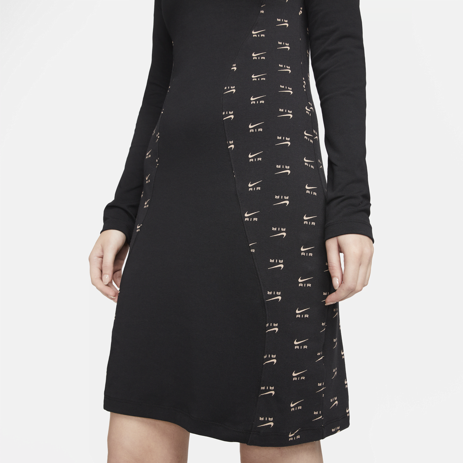 Šaty Nike Air Long Sleeve Bodycon Dress Čierna | DV8064-010, 1