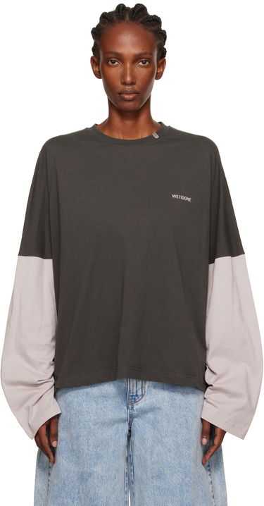 Tričko We11done Coding Long-Sleeved Layered T-shirt Rôznofarebný | WD-TT2-25-736-U-GY, 0