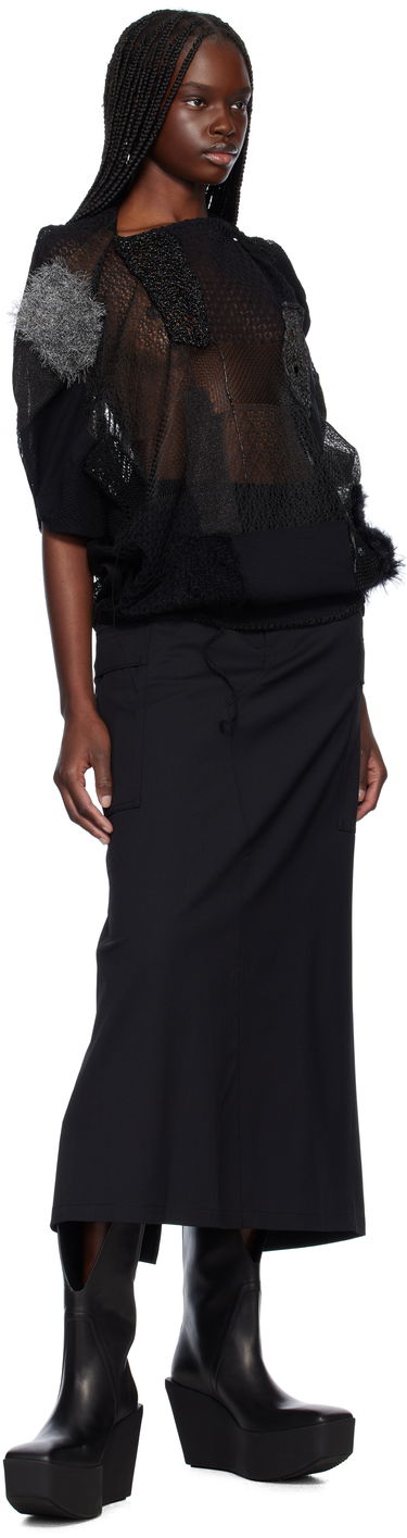 Sukňa Junya Watanabe Junya Watanabe Gabardine Maxi Skirt Čierna | JO-S011-S25, 3