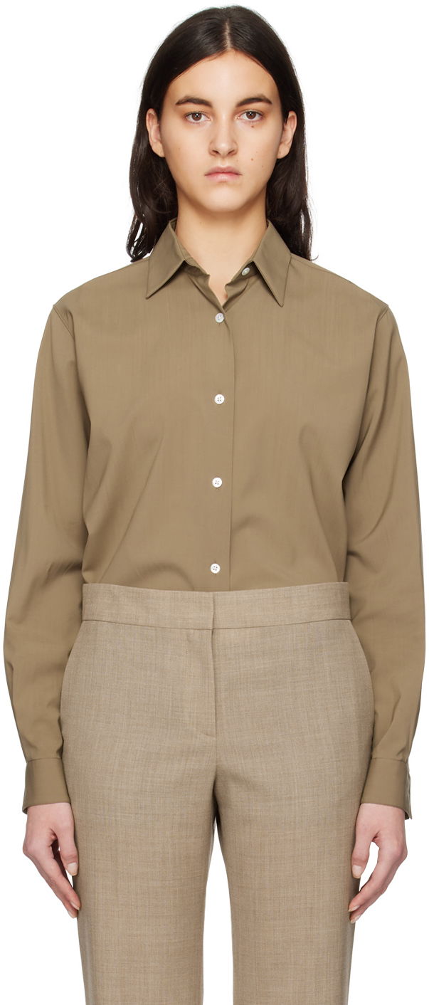 Košeľa The Row Long Sleeve Button-Up Shirt Zelené | 6970-W2401, 0