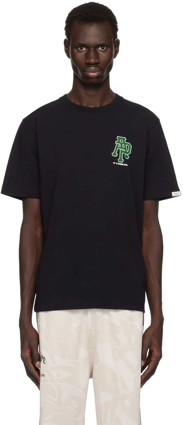 Tričko AAPE by A Bathing Ape AAPE by A Bathing Ape Logo Short Sleeve T-Shirt Čierna | AAPTEM1562XXNBKX, 0