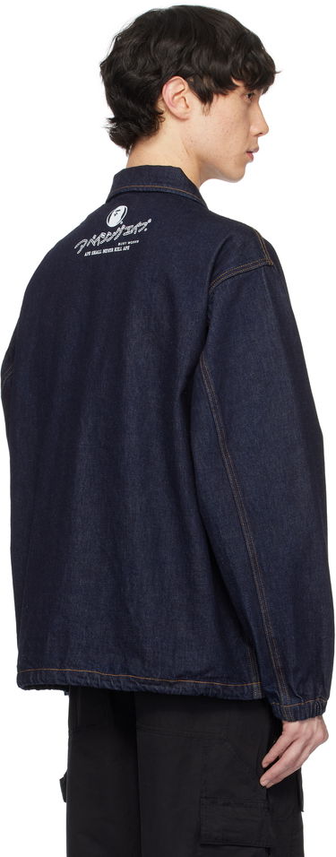 Bunda BAPE Relaxed Fit Coach Denim Jacket Navy | 001LJK221002F, 2