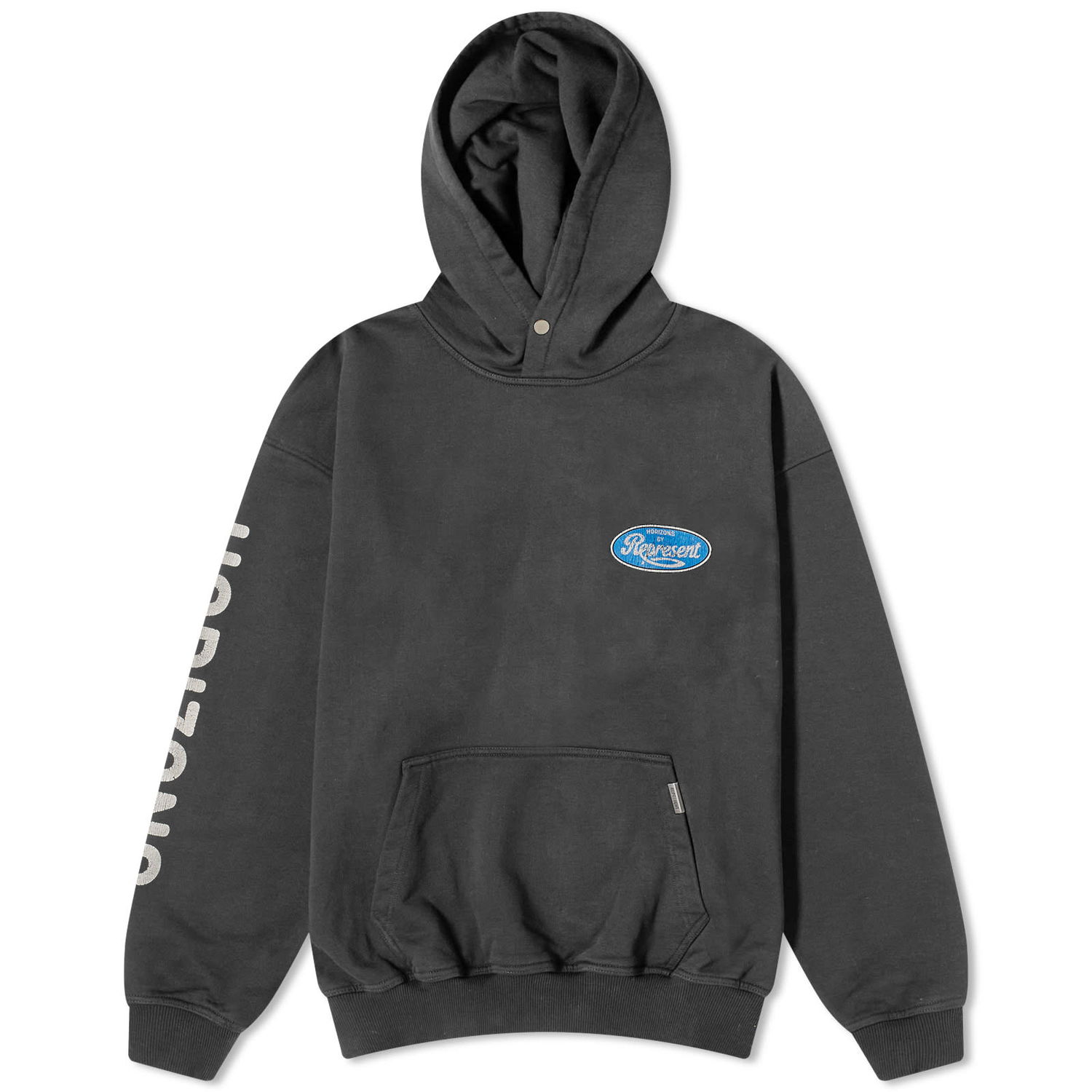 Mikina Represent Clo Parts Hoodie in Aged Čierna | MLM403-444, 0