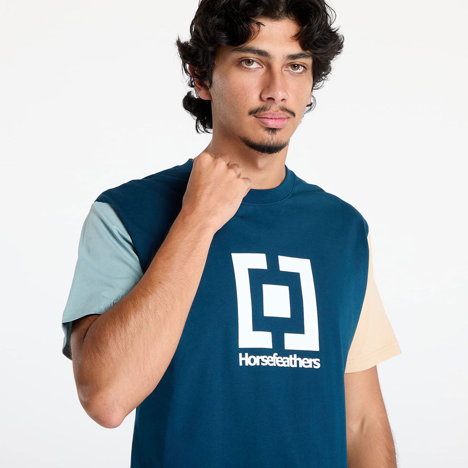 Tričko Horsefeathers Base T-Shirt Multicolor III M Navy | SM1345E, 1