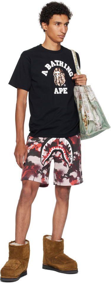Tričko BAPE A Bathing Ape Trial Camo College T-Shirt Čierna | 001TEL301033M, 3