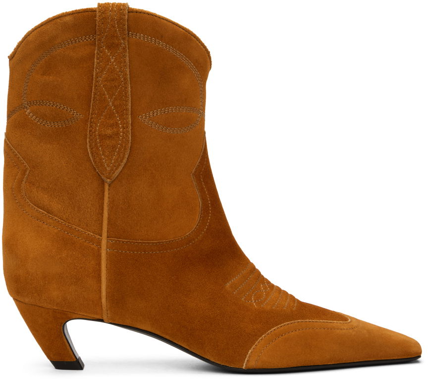Tenisky a topánky Khaite Tan 'The Dallas' Boots Hnedá | F1010-726, 0