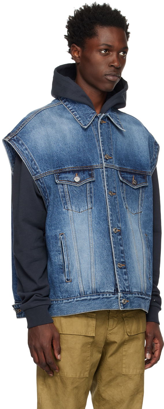Vesta We11done We11done Oversized Trucker Vest Modrá | WD-DV3-22-385-U-BL, 1