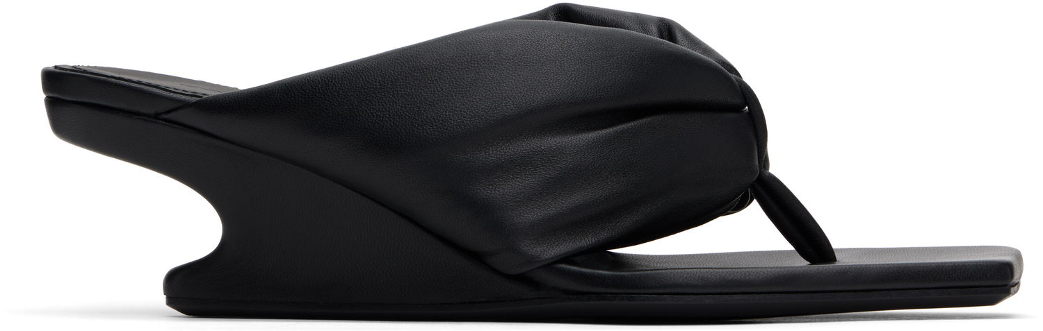 Starostlivosť o obuv Rick Owens Rick Owens Hollywood Thong Cantilever 45 Heeled Sandals Čierna | RP01E7858 LBY, 0