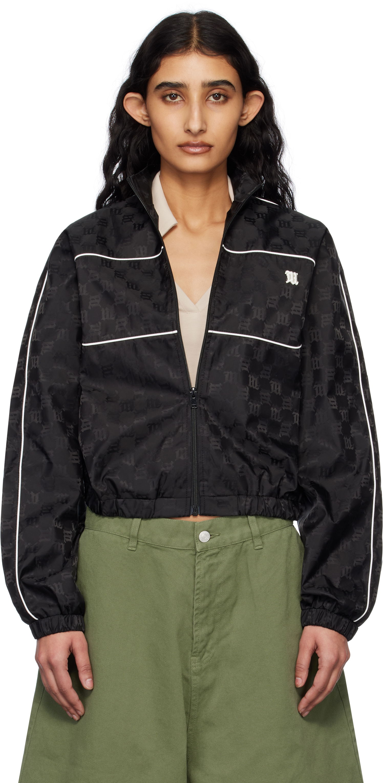 Vetrovka MISBHV MISBHV Monogram Nylon Windbreaker Jacket Čierna | 250W402, 0