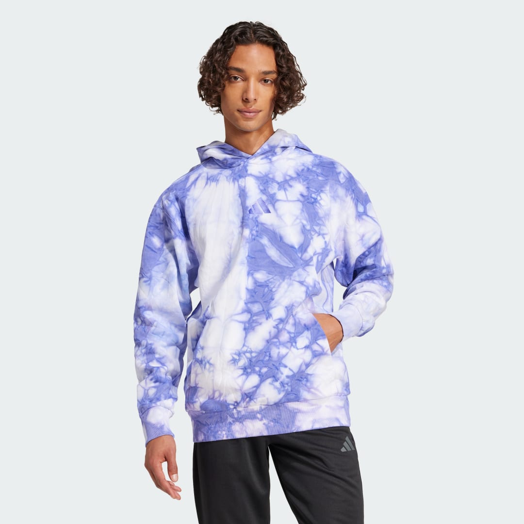 Mikina adidas Performance All Season Fleece Washed Hoodie Fialová | IY6591, 0