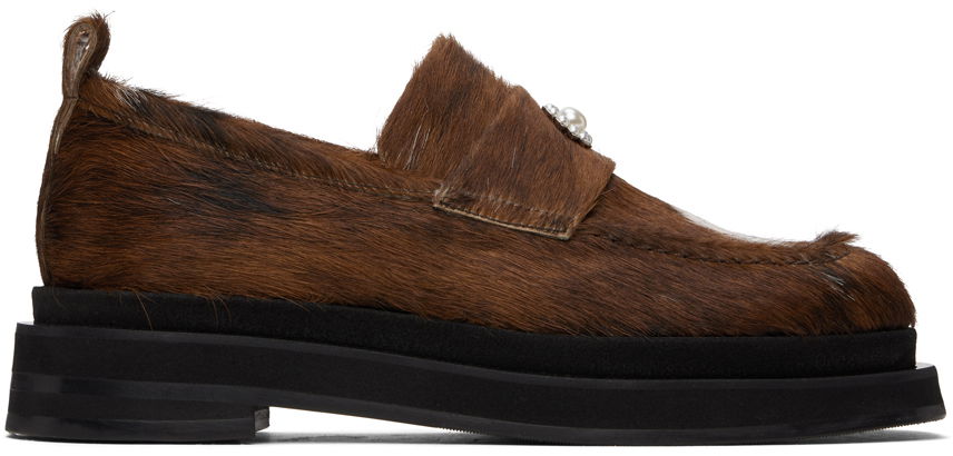 Šaty Simone Rocha Simone Rocha Heart Toe Platform Loafers Hnedá | LOF1PD 0794, 0