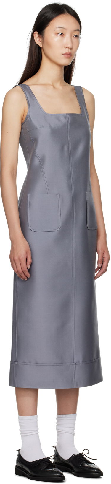 Šaty Thom Browne Thom Browne Column Maxi Dress Šedá | FDSF20A-F0989, 1