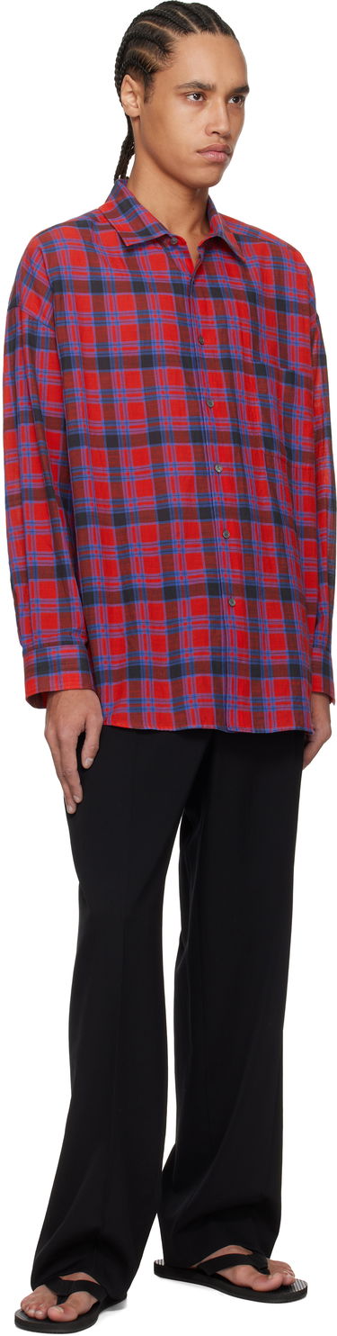 Košeľa The Row The Row Lancaster Plaid Shirt Červená | 882-W3796, 3