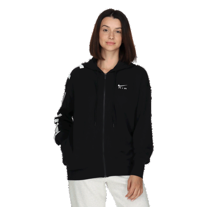 Mikina Nike Women's AIR Fleece Oversized Full-Zip Hoodie Čierna | FB8047-010