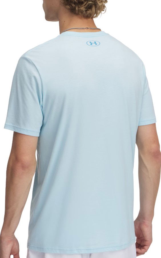 Tričko Under Armour Under Armour Stacked Logo Short Sleeve T-Shirt Modrá | 6000211-494, 1