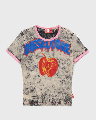 Crop Top Diesel Diesel T-Uncuties Short Sleeve Graphic T-Shirt Šedá | A16825-0JQAU-9DTA, 0