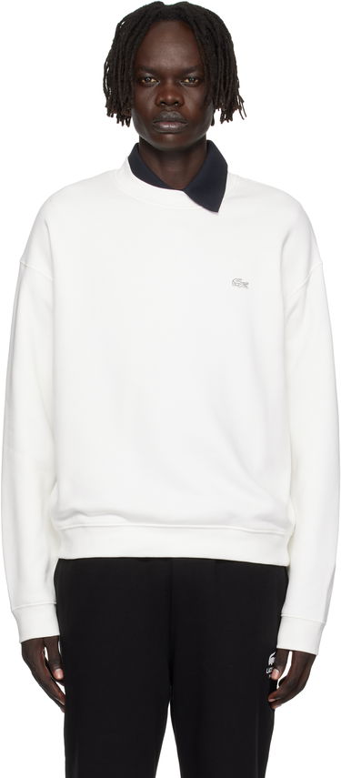 Mikina Lacoste Loose Fit Heavy Fleece Sweatshirt Biela | SH7745_70V, 0