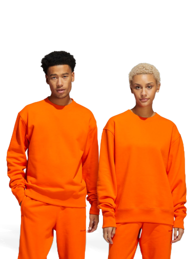 Mikina adidas Originals Pharrell Williams Basics Crew Sweatshirt Oranžová | HF9939