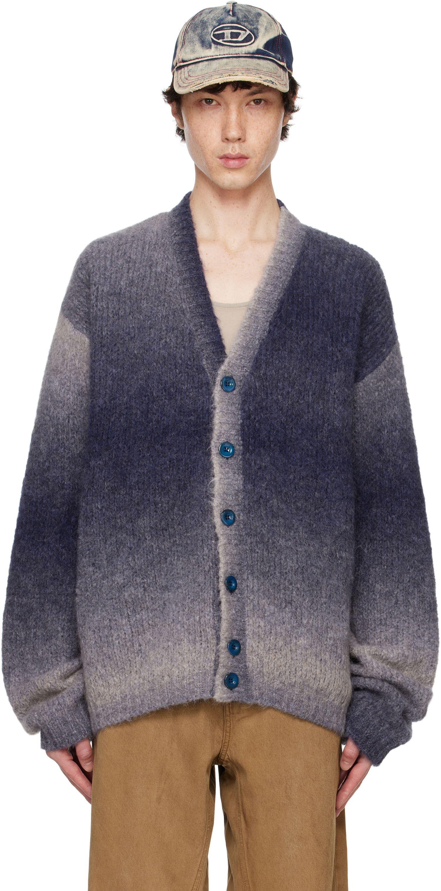 Sveter Diesel Gradient Knit Cardigan Modrá | A14915-0WFBT-8MS, 0