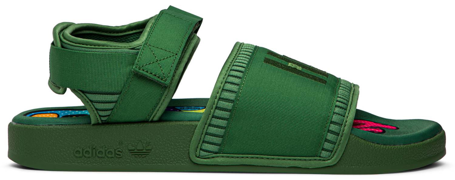 Tenisky a topánky adidas Originals Pharrell x Adilette 2.0 Sandal "Tribe Green" Zelené | FU7611, 1