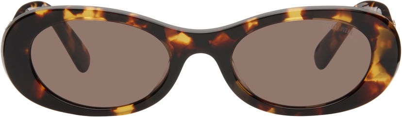 Slnečné okuliare Miu Miu Miu Miu Glimpse Round Sunglasses Hnedá | 0MU 06ZS 8056597989077