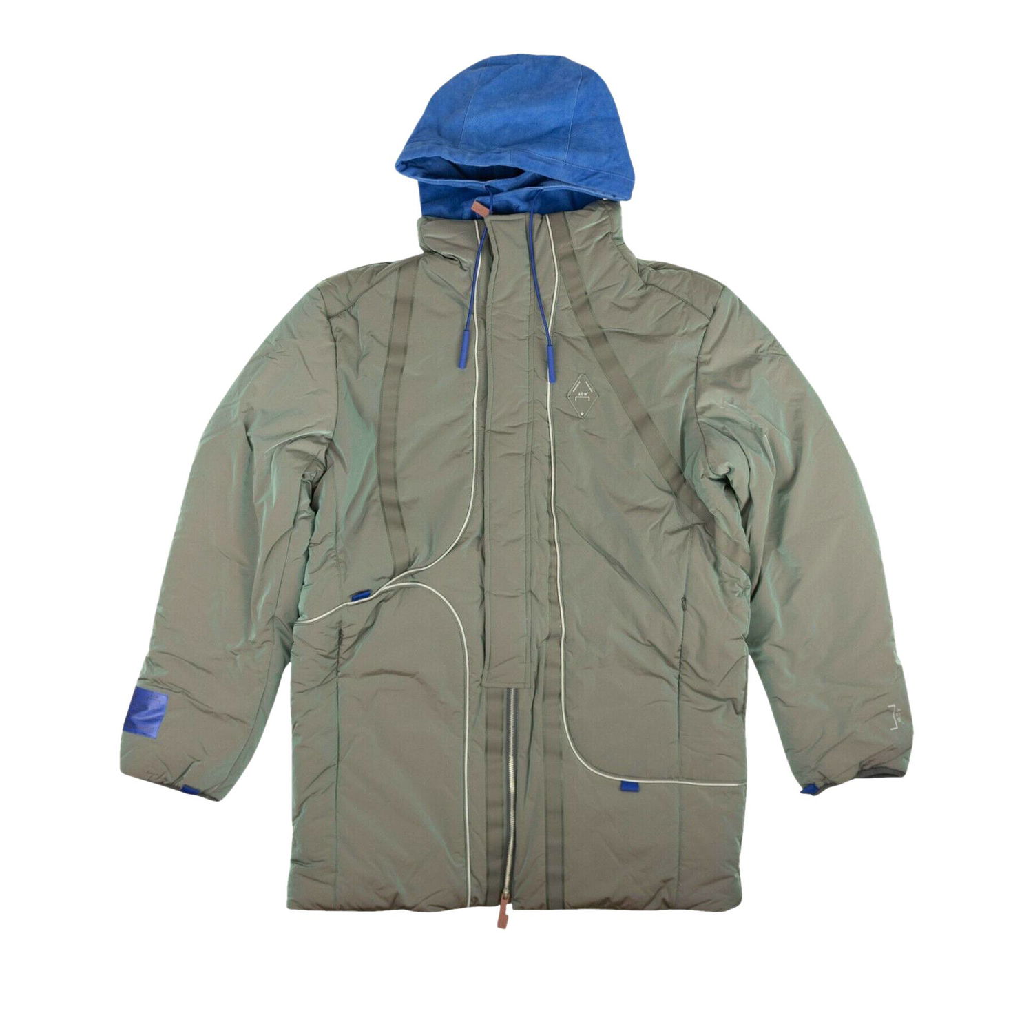 Kabáty A-COLD-WALL* Iridescent Logo Hooded Puffer Coat Šedá | ACW MF19 CND02 GREY, 1
